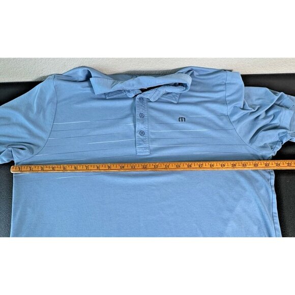 Travis Mathew Striped Stretch Polo Golf Shirt Mens XL Pima - Picture 8 of 10